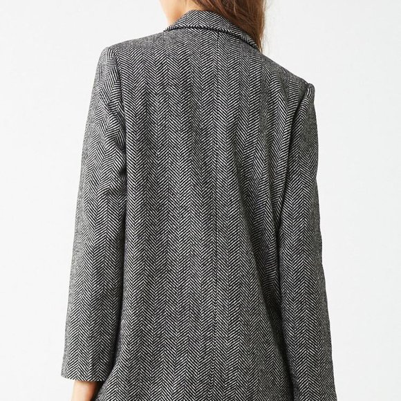 Striped Longline Blazer Coat Size Small - Picture 2 of 9